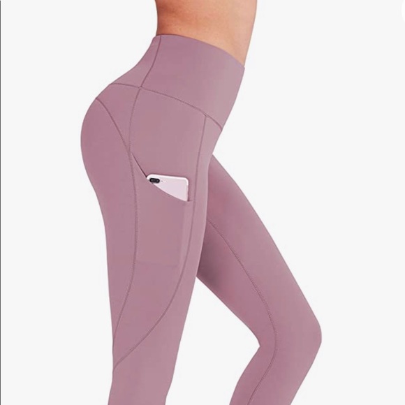 Funani Yoga Leggings with Pockets - Size S - Violet Pink - Picture 3 of 3
